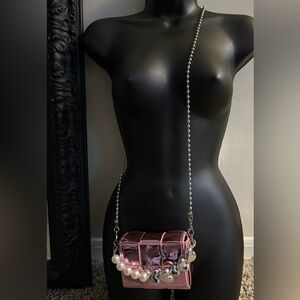 Pink Transparent Women Bag